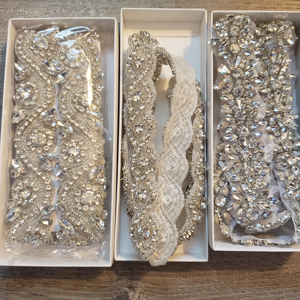3 Jeweled Bridal Belts